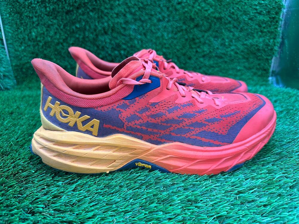 Hoka One One Speedgoat 5 1123157-FRYL Athletic Shoes Men's 11 Red Trail Running